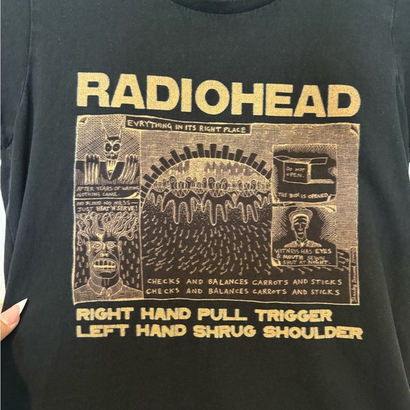 Radiohead Everything in Its Right Place Stanley Donwood Artwork Band Tee Size L - Picture 3 of 4